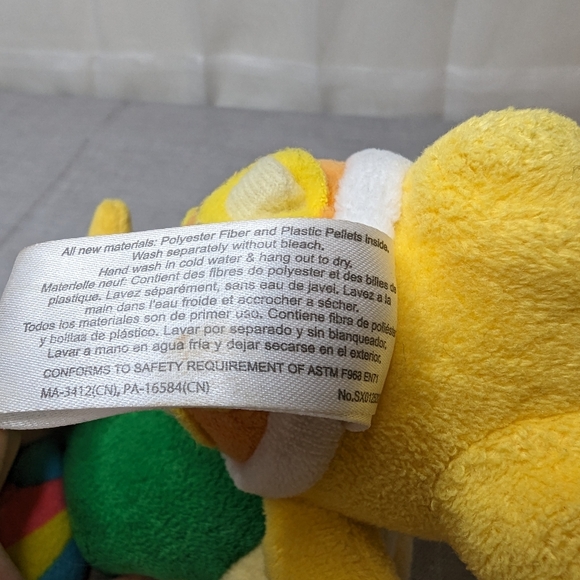 2014 Super Mario Bowser Son Koopaling Lemmy Koopa Plush Toy Rainbow Small 7" Tal - Picture 9 of 13